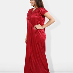 Be You 6 Pieces Satin Maxi Nightdress