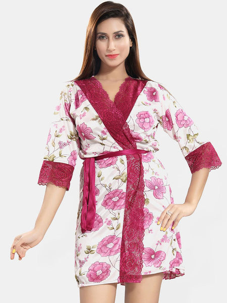 Be You Printed V-Neck Wrap Nightdress