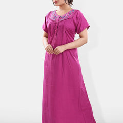 Be You Floral Embroidered Maxi Nightdress