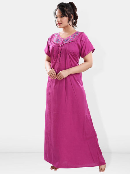 Be You Floral Embroidered Maxi Nightdress