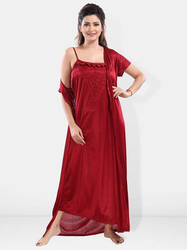 Be You Satin Maxi Nightdress With Robe