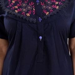 Be You Floral Embroidered Maxi Sweat Nightdress