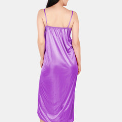 Be You Floral Lace Shoulder Straps Satin Maxi Nightdress With Robe