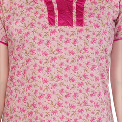 Be You Pink Printed Maxi Nightdress