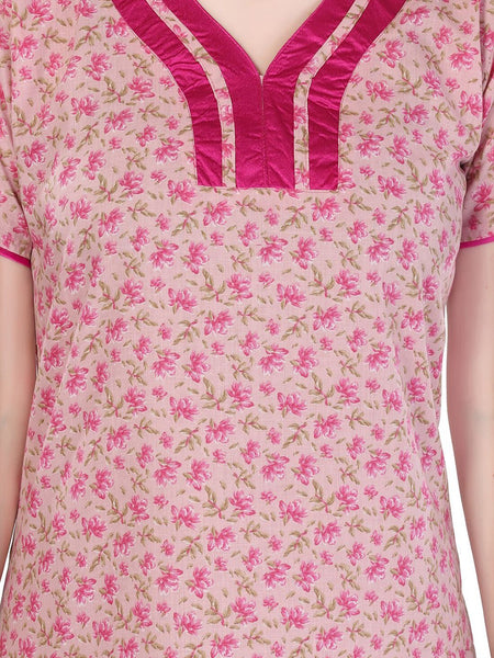 Be You Pink Printed Maxi Nightdress