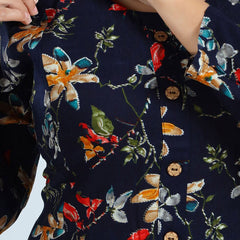 Be You Floral Printed Maternity Straight Kurta