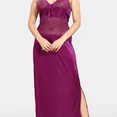 Be You Women Satin Maxi Nightdress