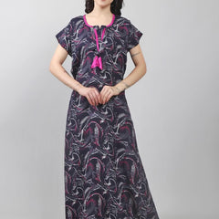 Be You Alpine Abstract Printed Maxi Nightdress