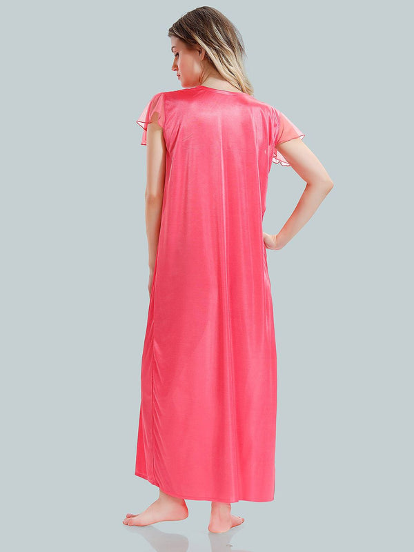 Be You V-Neck Satin Nightdress With Robe