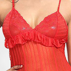 Be You Self Design Net Baby Doll With Brief