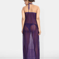 Be You Halter Neck Net Baby Doll With Briefs