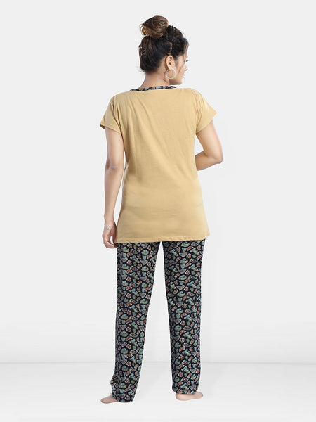 Be You Ethnic Motifs Printed Maternity Night Suit