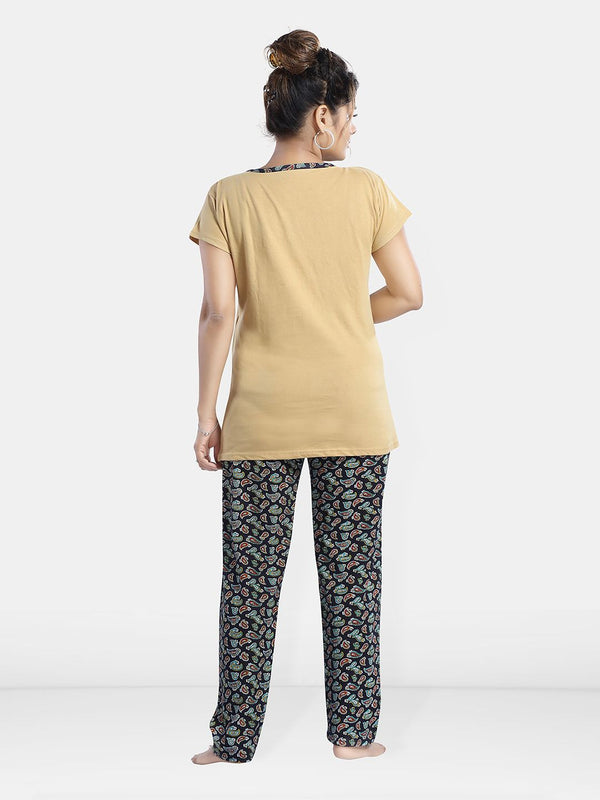 Be You Ethnic Motifs Printed Maternity Night Suit