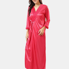 Be You Self Design Nightdress With Robe