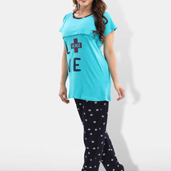 Be You Typography Printed Maternity Night Suit