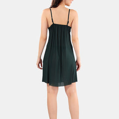 Be You Net Self Design Baby Doll Dress With Thong