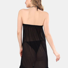 Be You Halter Neck Net Baby Doll With Briefs
