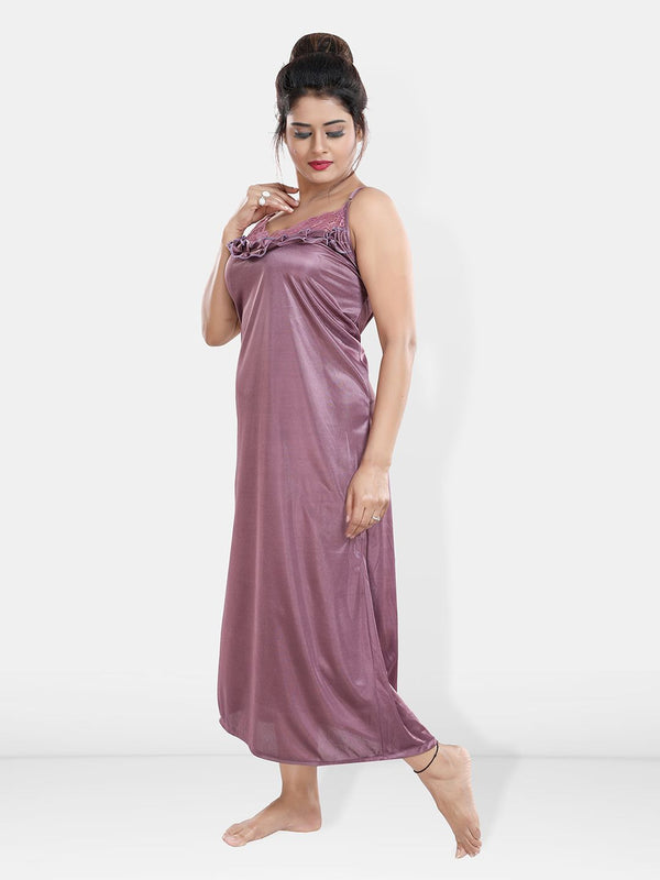 Be You Maxi Satin Wrap Nightdress With Robe