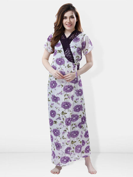 Be You Printed Maxi Nightdress With Lingerie Set