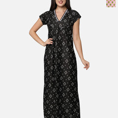 Be You Printed Satin Maternity Maxi Nightdress