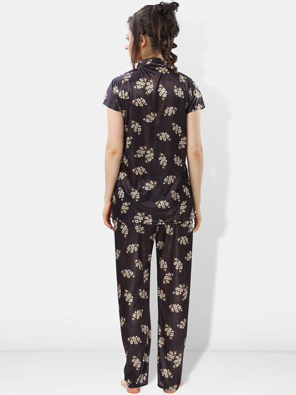 Be You Printed Satin Shirt & Pyjama