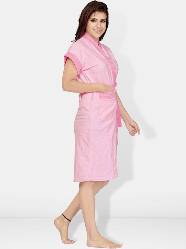 Be You Women Cotton Anti-bacterial Super Soft Bath Robe With Belt