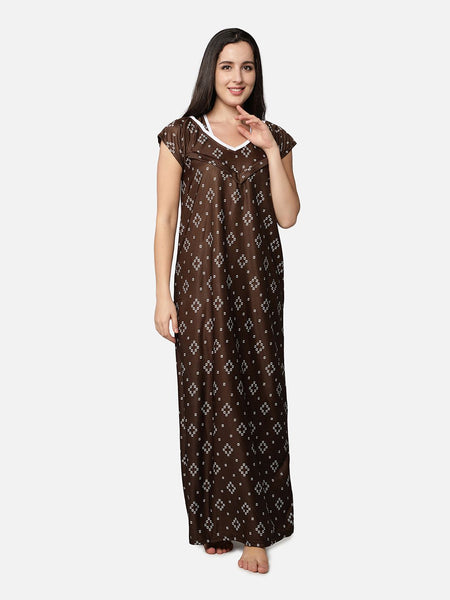 Be You Pack Of 2 Women Floral Printed Maxi Nightdress