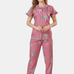 Be You Floral Printed Ruffles Night Suit