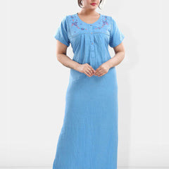 Be You Floral Embroidered Maxi Sweat Nightdress