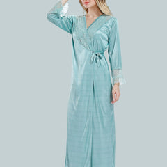 Be You V-Neck Satin Maxi Nightdress With Robe