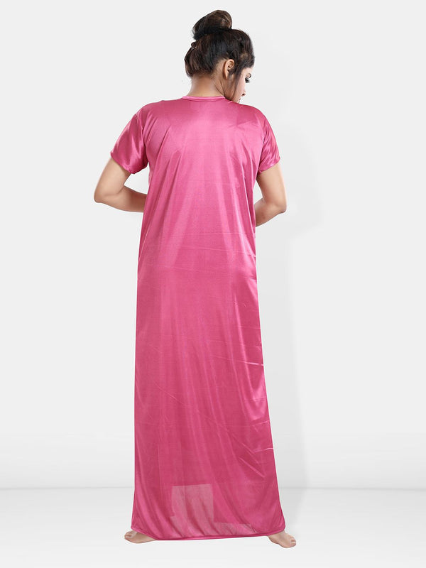 Be You Maxi Satin Wrap Nightdress With Robe