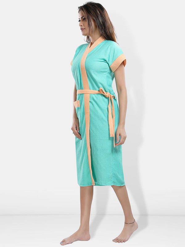 Be You Women Cotton Anti-bacterial Super Soft Bath Robe With Belt