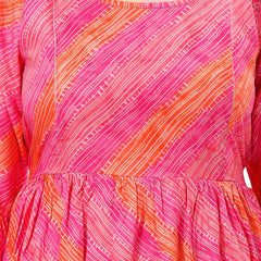 Be You Women Striped Bell Sleeves Maternity Kurta