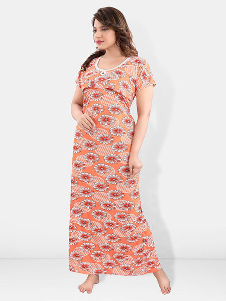 Be You Floral Printed Maternity Maxi Nightdress