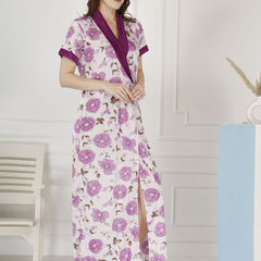 Be You Women Printed Maxi Nightdress