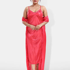 Be You Shoulder Straos Lace Detail Maxi Nightdress With Robe