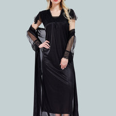 Be You V-Neck Satin Maxi Nightdress With Robe