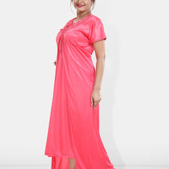 Be You Maxi Satin Wrap Nightdress With Robe