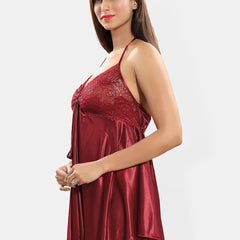 Be You Satin Halter Neck Baby Doll