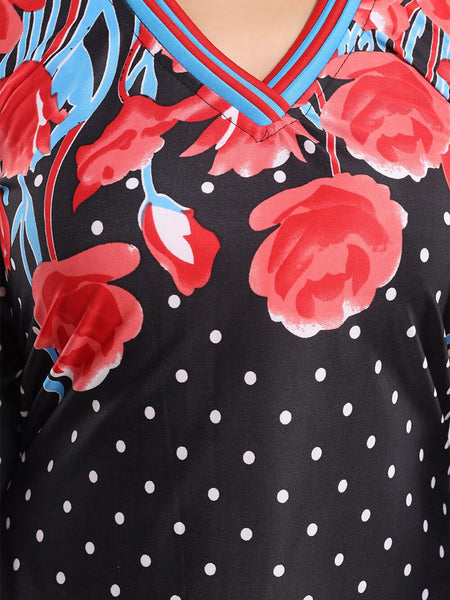 Be You Floral Printed Satin Maxi Nightdress