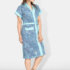 Be You Women Printed Cotton Anti-bacterial Super Soft Bath Robe With Belt