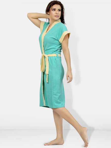 Be You Women Cotton Anti-bacterial Super Soft Bath Robe With Belt