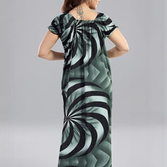 Be You Printed Square Neck Maxi Nightdress
