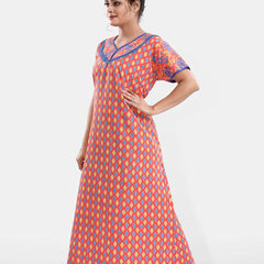 Be You Pure Cotton Printed Maxi Nightdress
