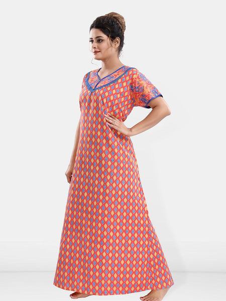 Be You Pure Cotton Printed Maxi Nightdress