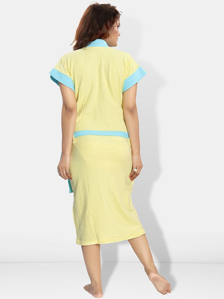 Be You Women Cotton Anti-bacterial Super Soft Bath Robe With Belt