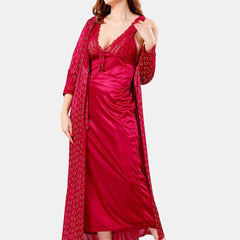 Be You Satin Maxi Nightdress With Robe