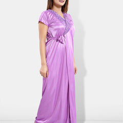 Be You 6 Pieces Satin Maxi Nightwear Set