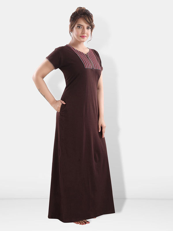 Be You Embroidered Maxi Nightdress
