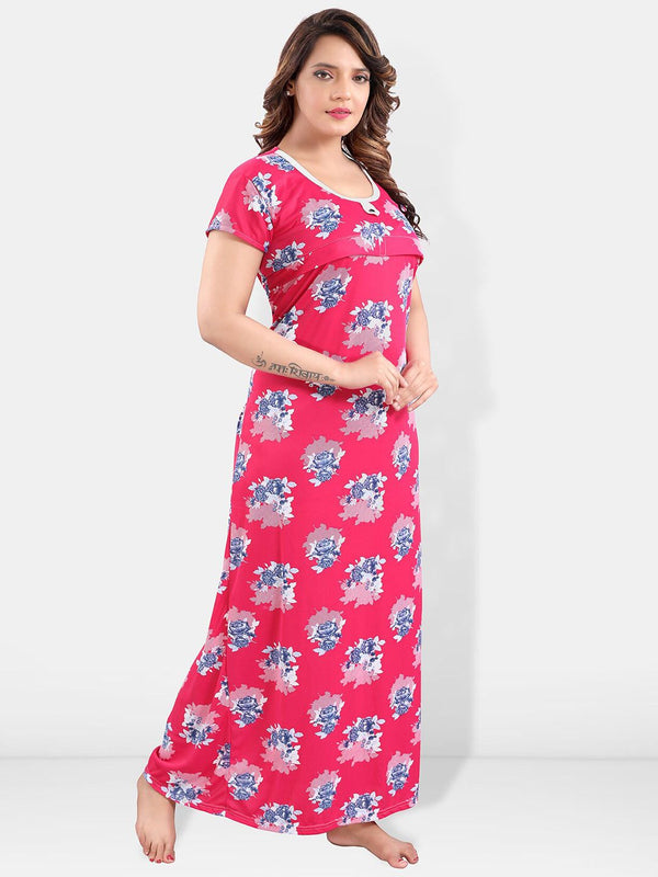 Be You Floral Printed Maternity Maxi Nightdress